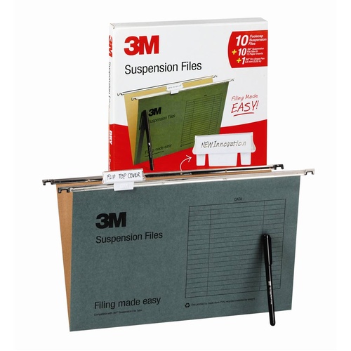 3M Suspension Files +  Pen + Filing Tabs - 10 Pack