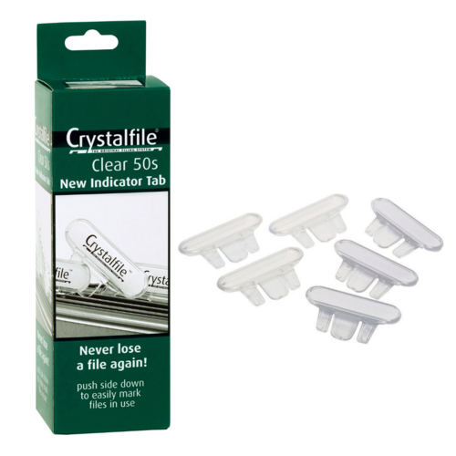 Crystalfile Suspension Indicator Tab Clear - 50 Pack