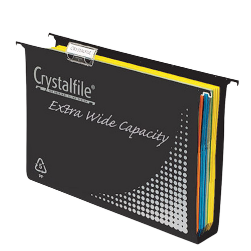 Crystalfile Extra Double Capacity Suspension Files With Tabs & Inserts 111902 - 10 Pack