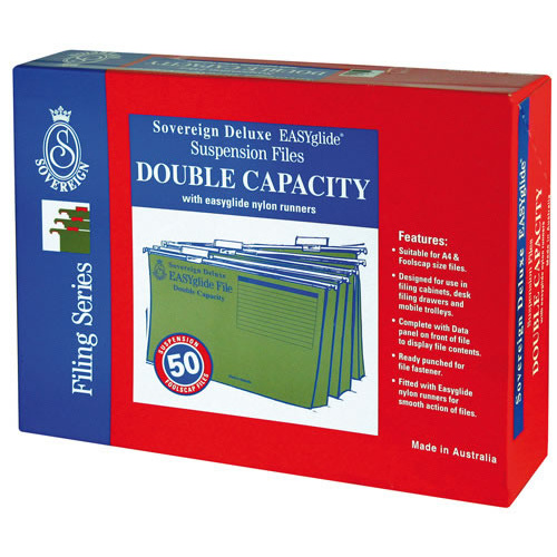 Sovereign Suspension Files Double Capacity - 50 Pack