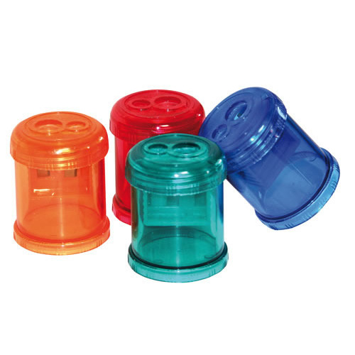 Stat Double Barrel Plastic Sharpener - Assorted Colours