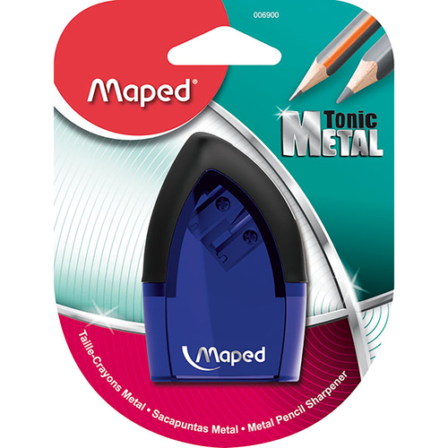 Maped Tonic Metal Sharpener Double With Canister - Assorted Colours
