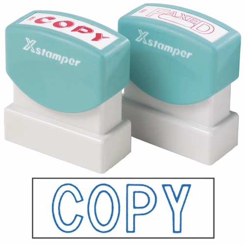 X-Stamper Self Inking Ink Stamp COPY BLUE  Pre-Inked, Re-inkable Up To 100,000 Impressions - 1006