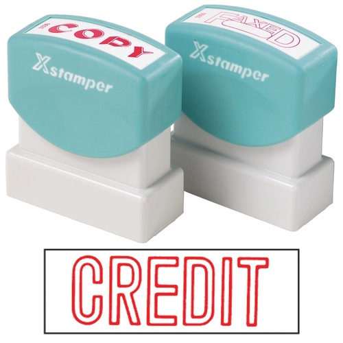 X-Stamper Self Inking Ink Stamp CREDIT Pre-Inked, Re-inkable Up To 100,000 Impressions - 1019