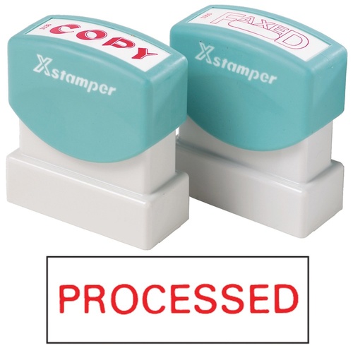 X-Stamper Self Inking Ink Stamp PROCESSED Pre-Inked, Re-inkable Up To 100,000 Impressions- 1314