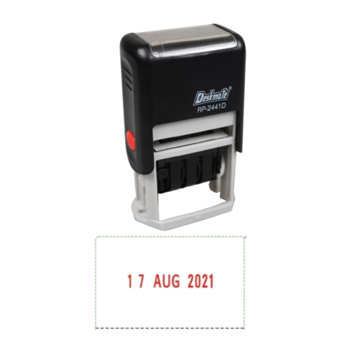 Deskmate Self Inking DATE STAMP RED Pre-Inked, Re-inkable Up To 100,000 Impressions - RP-2441-D