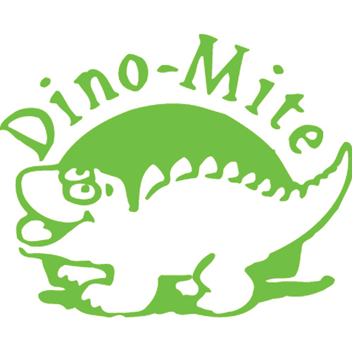 X-Stamper Self Inking Ink Stamp DINO MITE GREEN Pre-Inked, Re-inkable Up To 100,000 Impressions - 11437