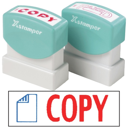 X-Stamper Self Inking Ink Stamp COPY with Icon Pre-Inked - 2022