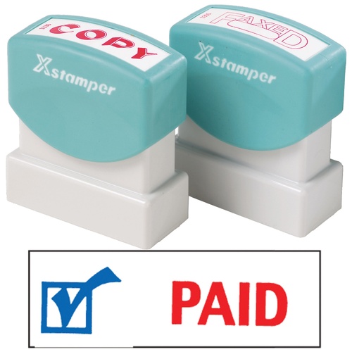 X-Stamper Self Inking Ink Stamp PAID WITH DATE Pre-Inked, Re-inkable Up To 100,000 Impressions  - 2024