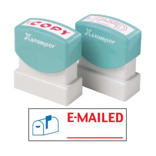 X Stamper Self Inking EMAILED WITH MAILBOX Icon Pre-Inked, Re-inkable Up To 100,000 Impressions - 2025 