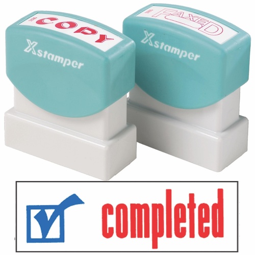 X-Stamper Self Inking Ink Stamp COMPLETED Pre-Inked, Re-inkable Up To 100,000 Impressions - 2026