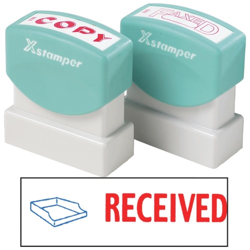X-Stamper Self Inking Ink Stamp ICON RECEIVED Pre-Inked, Re-inkable Up To 100,000 Impressions - 2030