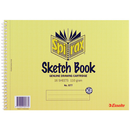 Spirax Sketch Book 577 177x245mm - 32 Pages - 20 Pack