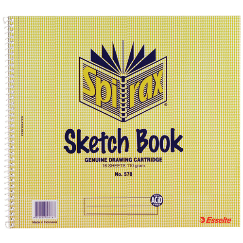 Spirax Sketch Book 578 247x270mm - 32 Pages - 10 Pack