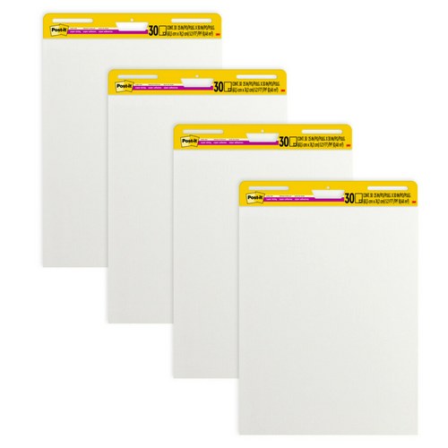 Post-it Easel Note Pad Super Sticky 559-Vad 635x775mm White - 4 Pack