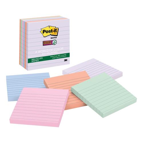 Post-it Notes Nature Hues 675-6SSNRP 98x98mm - Assorted 6 Pack