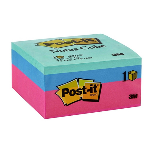 Post-it Memo Cube 76x76mm - Assorted Vibrant Colours