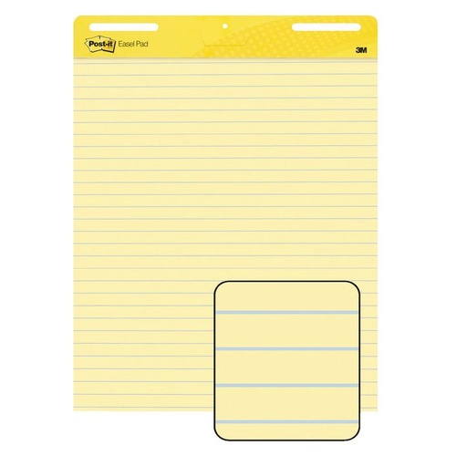 Post-It 3M Easel Note Pad 561 635 x 762mm Lined - Yellow