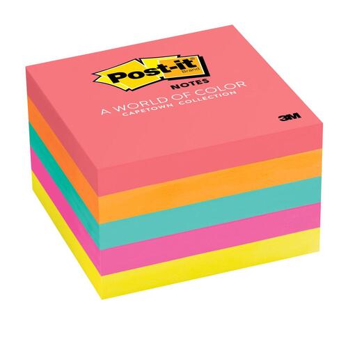 Post-it Notes 654-5PK 76x76mm Capetown Collection - 5 Pack