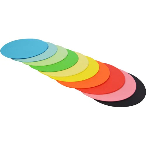 Rainbow Advertising Sign Circles Double Sided Assorted Matte Colours 120mm - 100 Pack