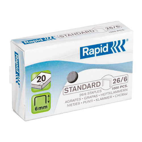Rapid Staples 26/6 1000 Pack