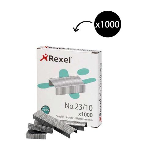 Rexel Staples NO.23 (23/10) 10mm 60 Sheet Capacity- 1000 Pack