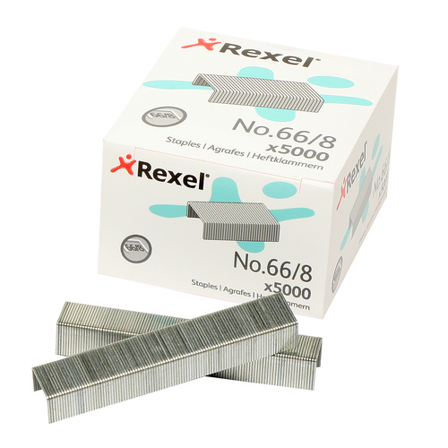Rexel Staples NO.66  (66/8) 8mm 40 Sheet Capacity - 5000 Pack