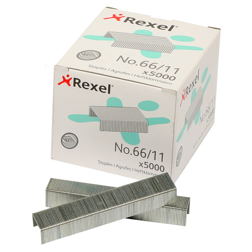 Rexel Staples NO.66  (66/11) 11mm 70 Sheet Capacity - 5000 Pack