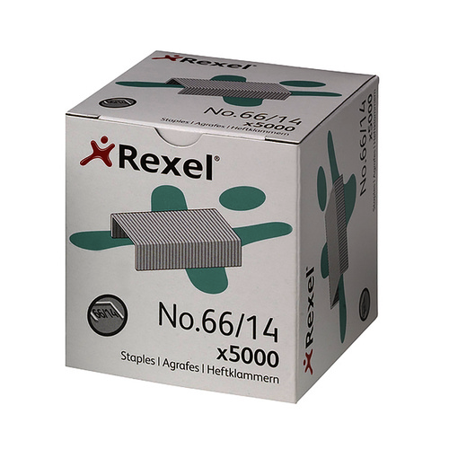 Rexel Staples NO.66  (66/14) 14mm 100 Sheet Capacity - 5000 Pack