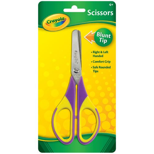 Crayola Kids Scissors Blunt Tip Left and Right Handed 13.6mm Ages 4+ Kids Crafts - 16187