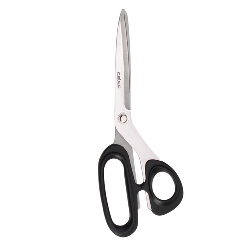 Celco Scissors 245mm Deluxe Soft Handle Fine Serration On Blade - BLACK