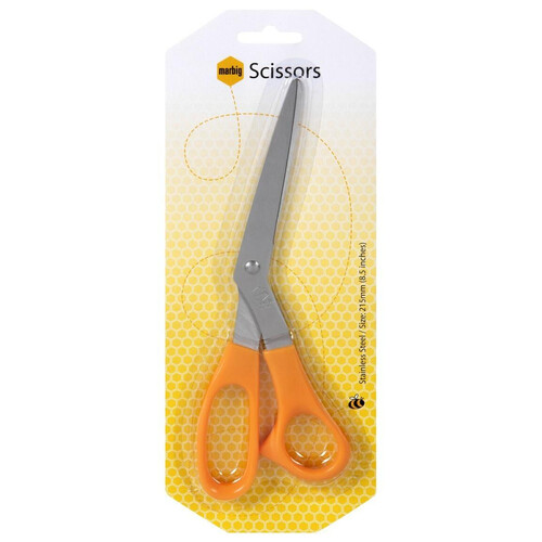 Marbig Scissors General Purpose 215mm Comfort Fit - Orange Handle