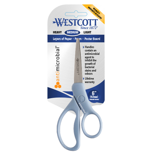 Pairs Westcott Student Scissors With Anti-microbial Protection 6Inch/152mm - Assorted Colours