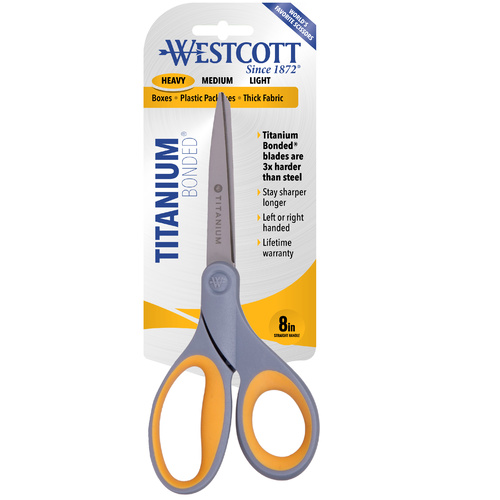 Westcott Scissors 8Inch/203mm Titanium Bonded Blades Left Or Right Handed