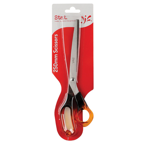 Scissors General Purpose 250mm Stainless Steel Blades With Contoured Soft Grip Stat - Tortoise Shell Grip