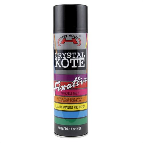 Helmar Crystal Kote Fixative Spray 400G Crystal Clear Acid Free 