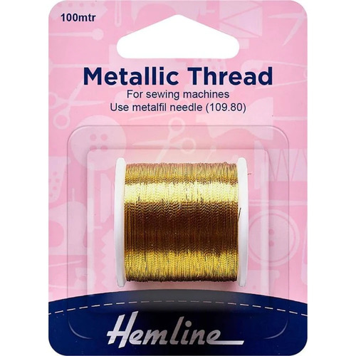 Hemline Sewing Thread 100m Metallic Gold - 242.GOLD
