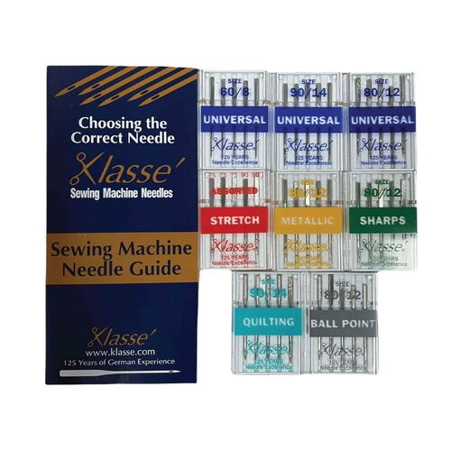 Klasse Value Pack Assorted Sewing Machine Needles With Story Guide - 8 Assorted