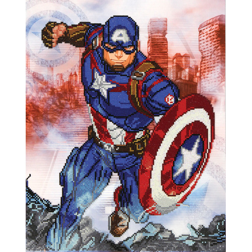 Diamond Dotz 5D Embroidery Facet Art Kit, AVENGERS MARVEL Captain America , 53 x 42cm, DDM.2005