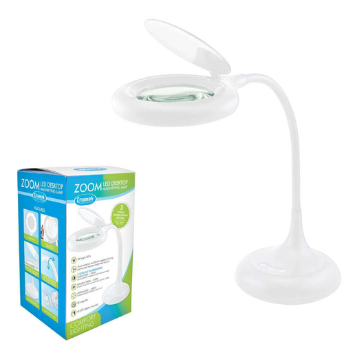 Triumph Zoom LED Desktop Magnifying Lamp Arts Craft Hobby Light White - OD115.W