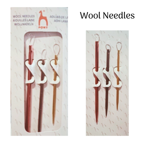 Pony Coloured Anodised Wool Needles Aluminium 3 Pack Assorted Colours - S61001