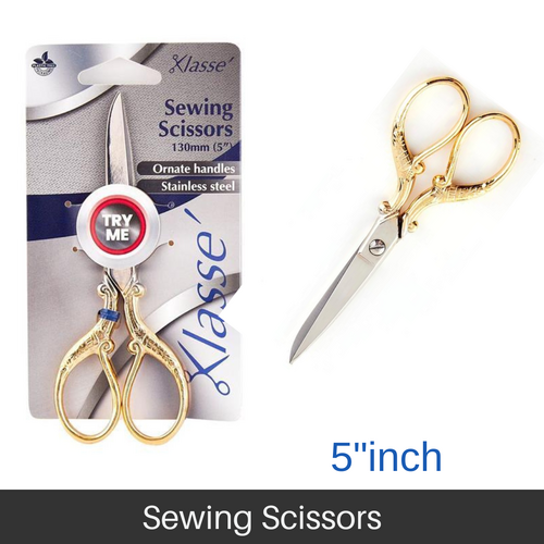 Klasse Sewing Scissors With Ornate Handle Stainless Steel 130mm (5"Inch) - BK2605