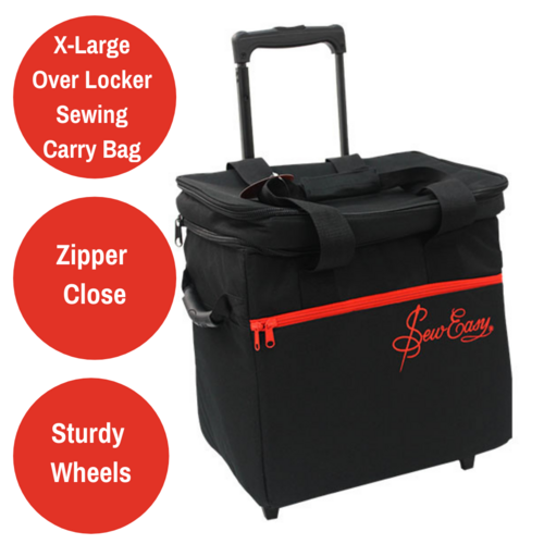 Overlocker Carry Bag Storage X Large Zipper Close & Durable Wheels -  MR4682.BR2