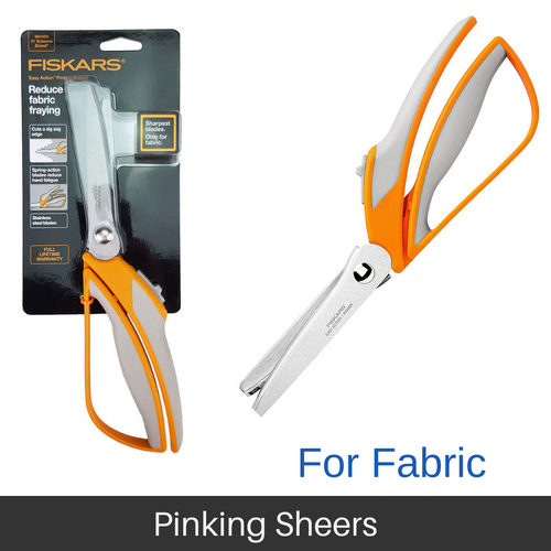 FISKARS Pinking Shears Scissors Easy Action S/Steel Blades - BR9100