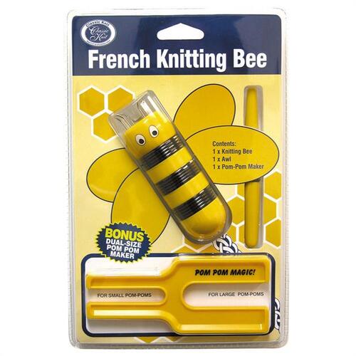 Classic Knit French Knitting Bee With Bonus Pom-Pom Maker