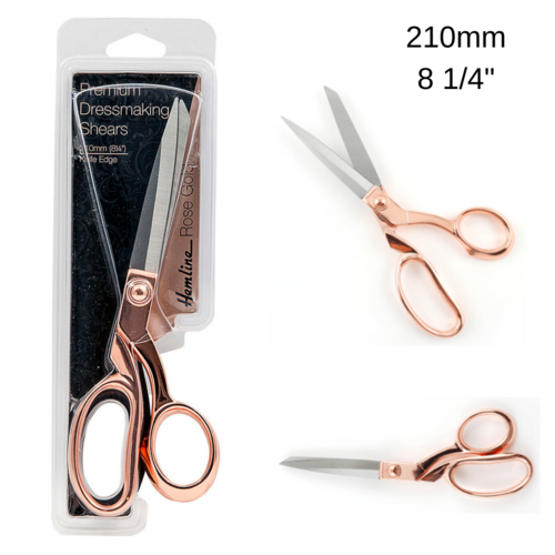 Hemline Rose Gold Premium Dressmaking Shears 210mm (8 1/4") Knife Edge