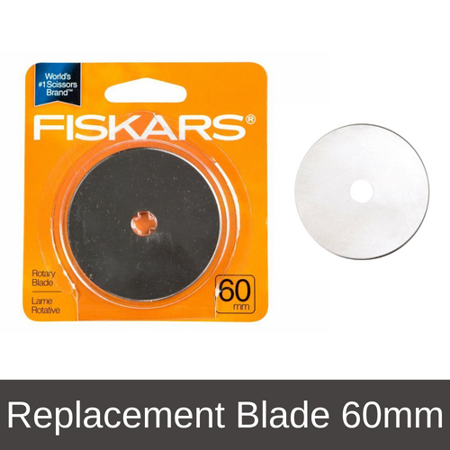 FISKARS 60mm Rotary Replacement Blades Titanium Stainless Steel 2 PACK - BR9373