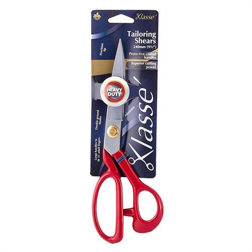 Klasse Dressmaking Tailoring Scissors Red 240mm (9.5"inch) - BK1309