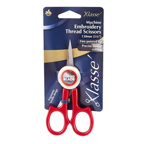 Klasse Machine Embroidery Thread Scissors Curved Tip 130mm (5.1/8"inch) - BK1705