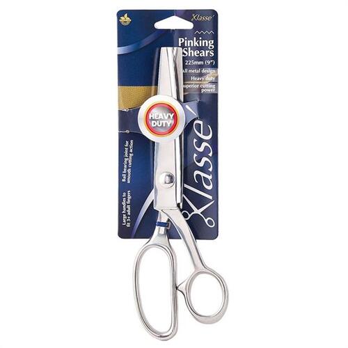 Klasse Pinking Shears Scissors Silver All Metal Design 225mm (9"inch) - BK1901